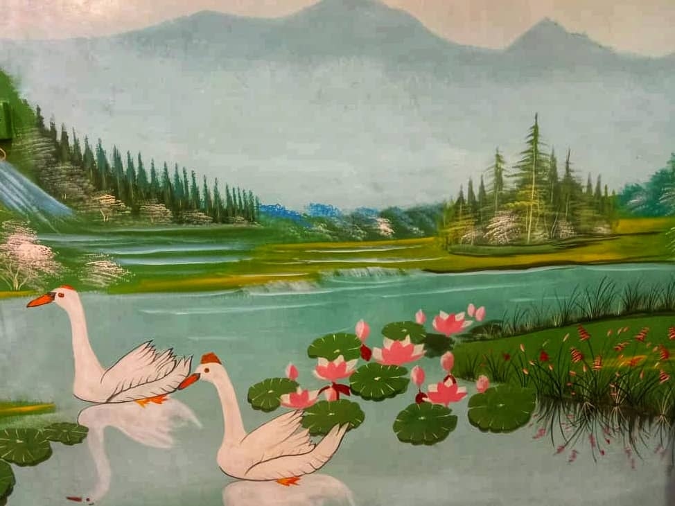 swan mural